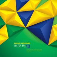 Vector geometric background in Brazil flag concept N2