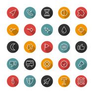 Set of thin icons Style flat Vector ui web app N3