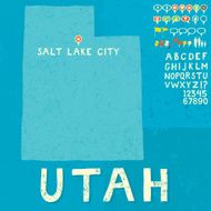 Map of Utah with icons