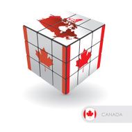 Canada puzzle vector illustration