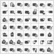 Email icons White background version vector