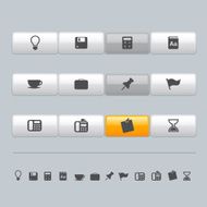 Gloss Button Series Icon - Office