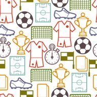 Sports seamless pattern with soccer symbols N5