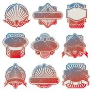 Vector collection of vintage usa labels
