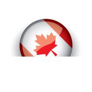 Canada Flag Sign in the white pocket
