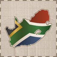 South Africa retro map