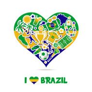 Brazil fan heart