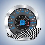 Speedometer with rev counter