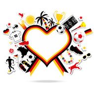 Germany soccer fan heart N4