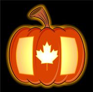 Halloween Pumpkin Canadian Flag