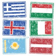 Rubber Stamp Flags N40