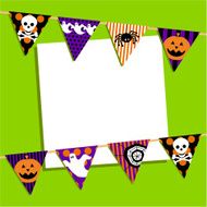 Halloween Bunting Invite with Copy Space N2