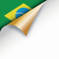 Corner page turn - Brazilian flag N2