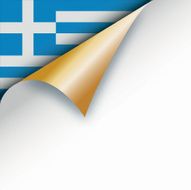 Page curl revealing Greek flag N2