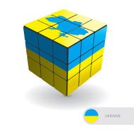 ukraine puzzle vector illustration