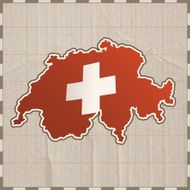 Switzerland retro map