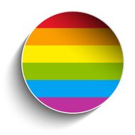 Love Circle Paper Sticker Button Gay N2