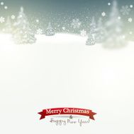 Beautiful Christmas background with blurred trees Whi N2