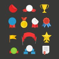 Different events flat icons set Design elements