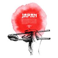 Hand drawn Japanese sushi illustration N3
