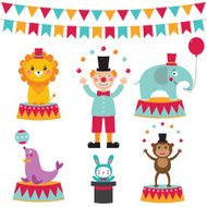 Vector circus set