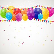 Color Glossy Balloons Background Vector Illustration N101