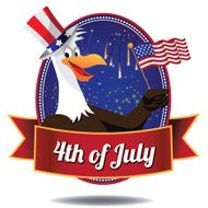 4th of July bald eagle icon