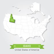 California Idaho USA administrative map