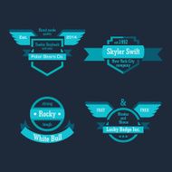 Crest insignia emblem set Logo template in vector
