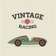 Vector vintage sport racing cars N4