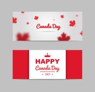 Set of design elements for Canada Day 1st July