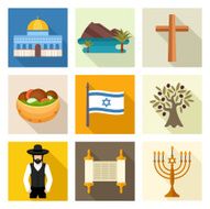 Israel theme icon set