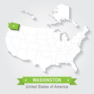 Washington State USA administrative map