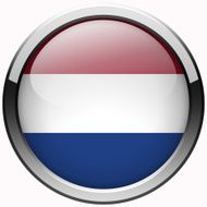 netherlands flag gel metal button