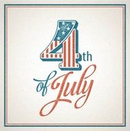 Retro typography card Independence Day Vector illustration N9
