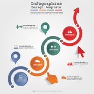 Infographic design template with elements and icons Vector N4