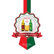 Brewed in Portugal - Beer sticker advertising