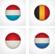 Flags of countries as fabric badges N37