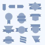 Set of banners with ribbons N2