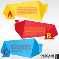 Abstract origami banner N15