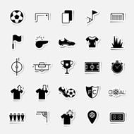 Soccer sticker icons set vector illustration N4