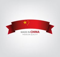 Made in CHINA Chinese ribbon Flag (Vector)