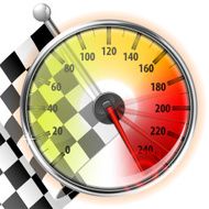 Speedometer with Flag N2