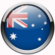 australia flag gel metal button