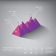 Polygon infographics background template or layout with line icons Suitable