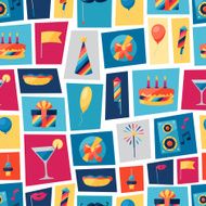 Celebration seamless pattern with party icons and objects N4
