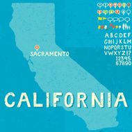 Map of California with icons