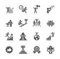 business success icon set vector eps10