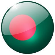 Bangladesh Round Glass Button