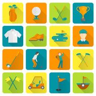 Golf icons set N2
